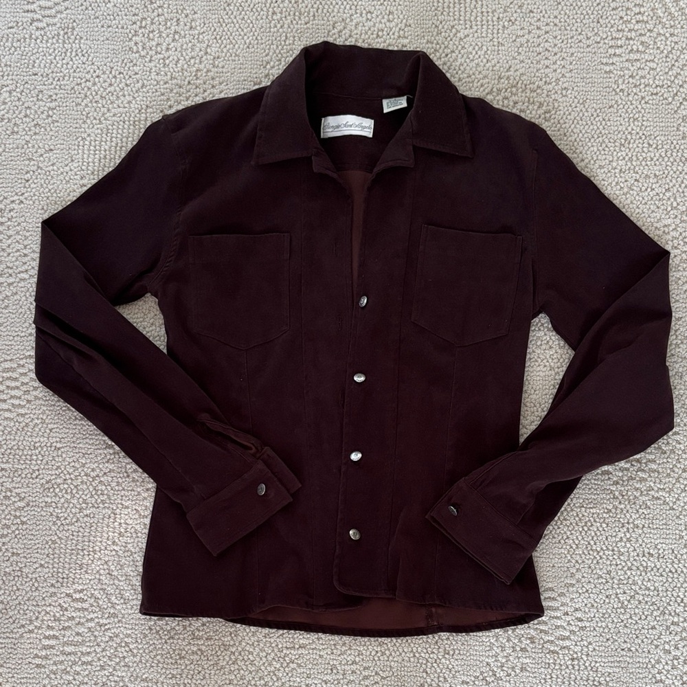 Dark Brown Button-Up Shirt / Jacket